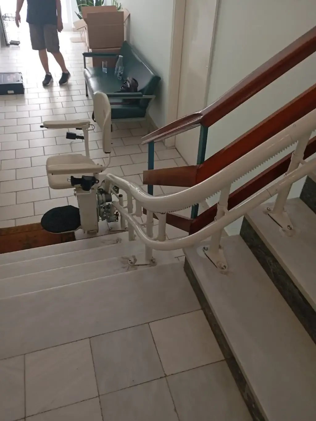 Bruno Premium Stairlift Installation on a Curved Staircase in Sparta | Access Engineering