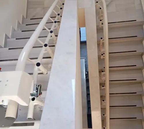Bruno Premium Stairlift Installation on a Curved Staircase in Markopoulo | Access Engineering