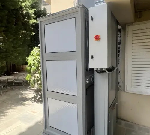 Εγκατάσταση Εξωτερικού Ασανσέρ «Ίκαρος» στην Πεντέλη | Ηλεκτρική Κολόνα Ανύψωσης